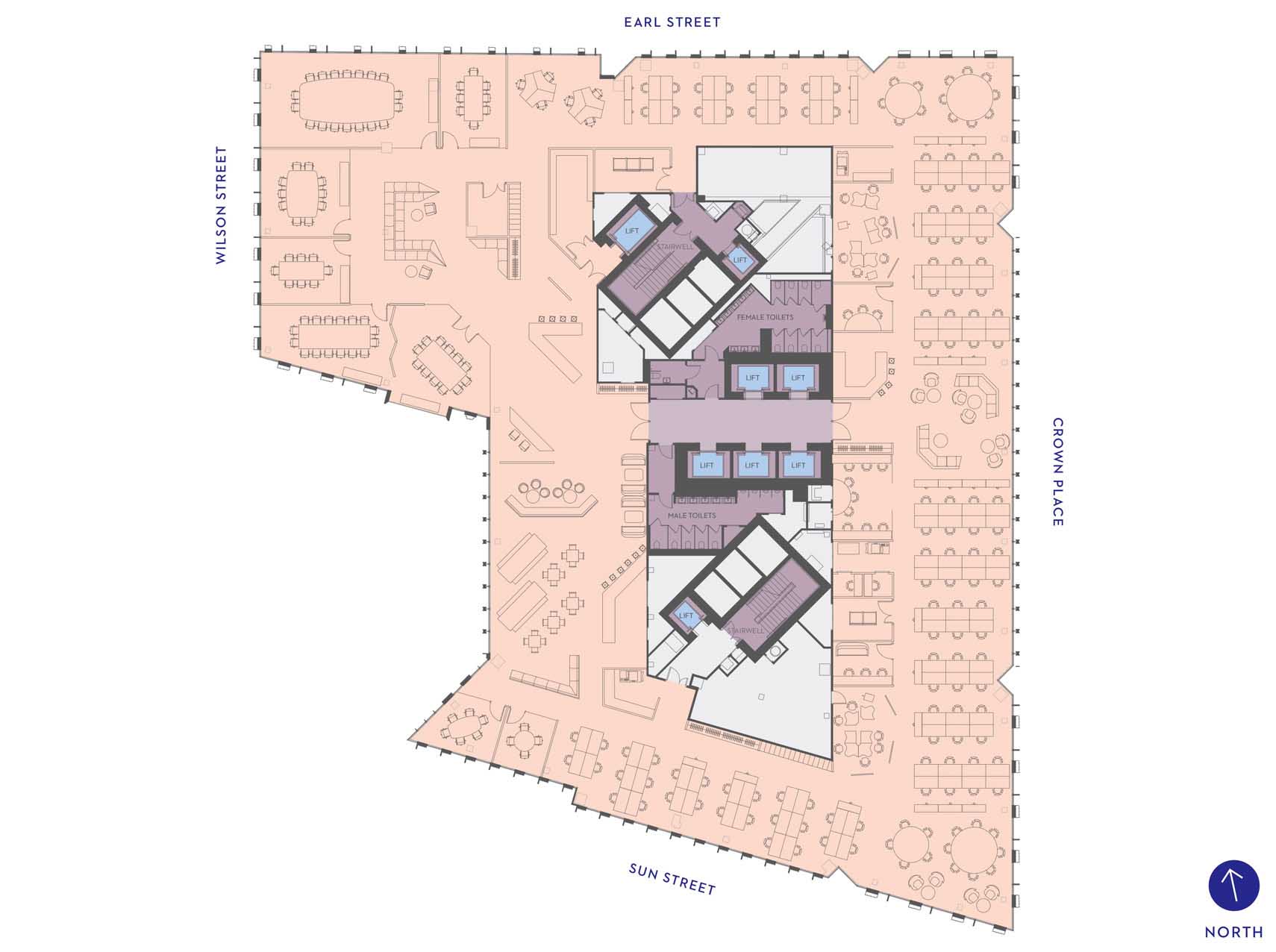 One Crown Place - Commercial MEDIA SPACE PLAN